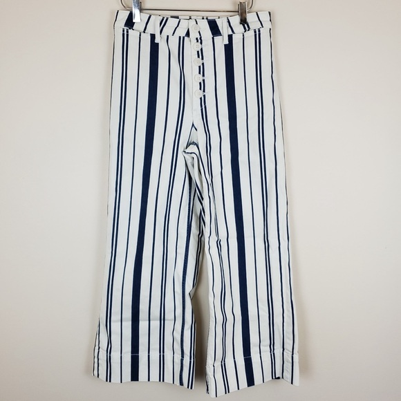 Anthropologie Capitaine Striped Wide Leg Pants - Picture 2 of 10